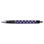 Stylo Croix blanches sur bleu marine (Devant)