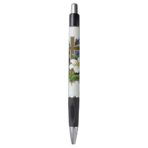 Stylo Croix chrétienne en or