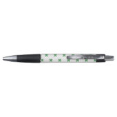 Stylo Croix verte coutures sur blanc (Dos)