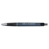 Stylo Custom Name Navy Blue Stylish Writing Pen Gift (Devant)