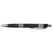 Stylo Cute enseignant noir blanc rayures personnalisées (Bas)