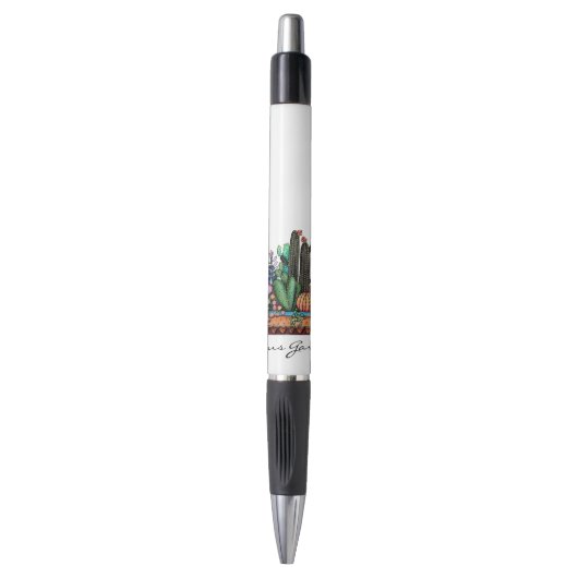 Stylo Cute Watercolor Cactus Garden (Devant (Vertical))