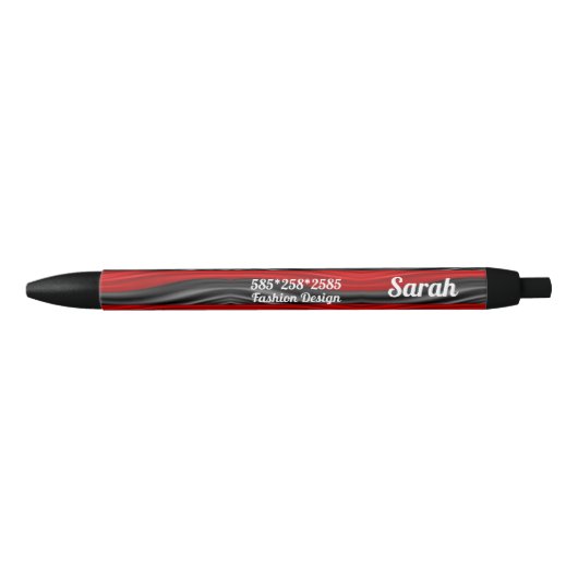 Stylo d'affaires design rouge et noir (Devant)