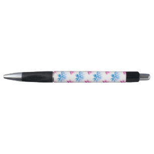 Stylo Dahlia Rose, Dahla Bleue, Motif Floral, Fleurs