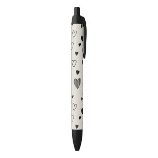 stylo d'amour noir et blanc