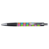 Stylo de coutume de plaid d'arc-en-ciel (Dos)
