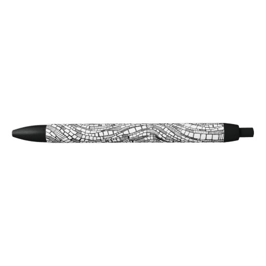 Stylo de design de rectangle noir et blanc abstrai (Devant)