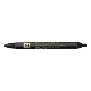 Stylo de droit monogramme or