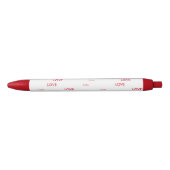 Stylo de finition d'amour rouge, encre noire (Devant)