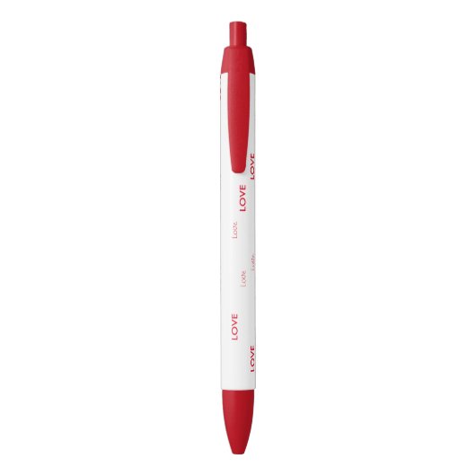 Stylo de finition d'amour rouge, encre noire (Dos (Vertical))