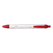 Stylo de finition d'amour rouge, encre noire (Dos)