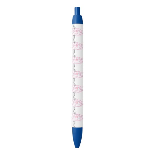 Stylo de porc rose et blanc de vol (devant Vertical)