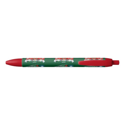 Stylo d'écriture de Renne de Poodle de Noël (Dos)
