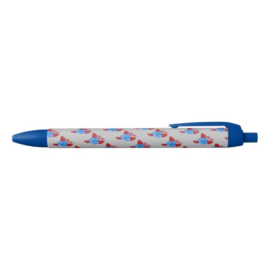 Stylo d'écriture Rose bleu (Haut)