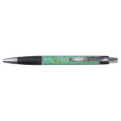 Stylo Délicate aquarelle fleurs sauvages en menthe (Dos)