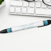 Stylo D'Encre Noir turquoise Et Or