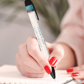 Stylo D'Encre Noir turquoise Et Or