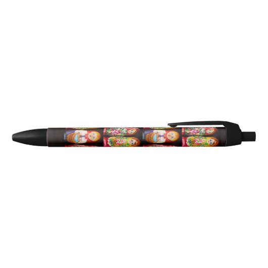 Stylo d'encre noire couleur Matryoshka (Haut)