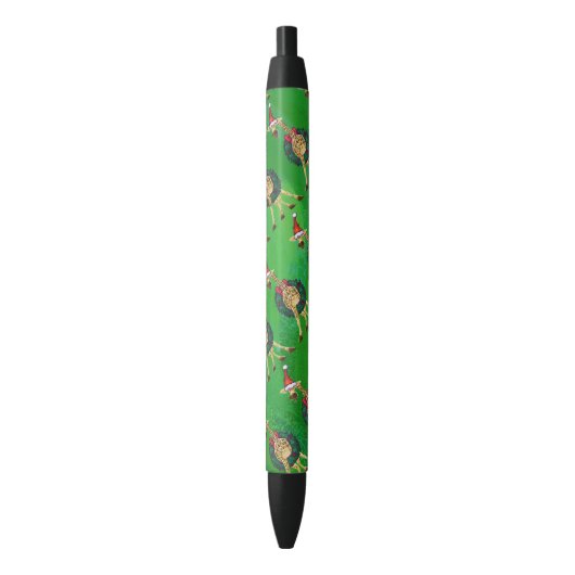 Stylo d'encre noire de Noël Giraffe (devant Vertical)