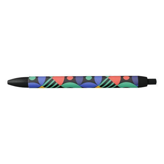 Stylo d'encre noire Motif coloré (Devant)