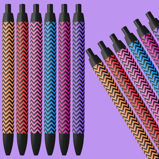 Stylo d'encre noire Motif coloré
