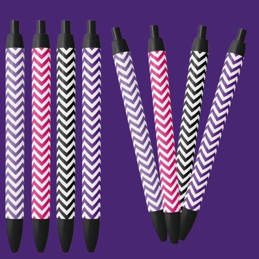 Stylo d'encre noire Motif coloré