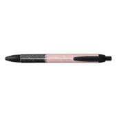 Stylo d'encre noire Parties scintillant rose fille (Dos)