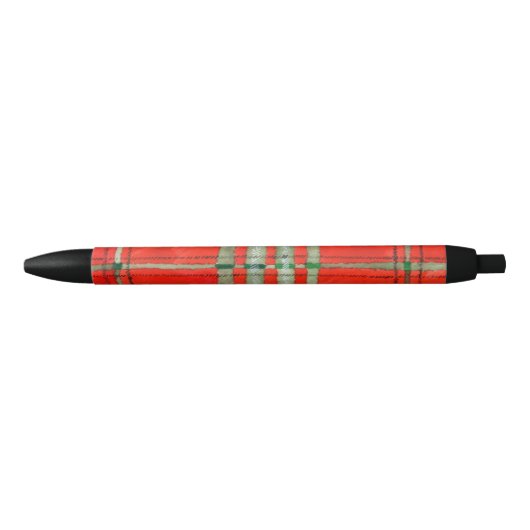 Stylo d'encre noire RED SCOTT TARTAN (Devant)