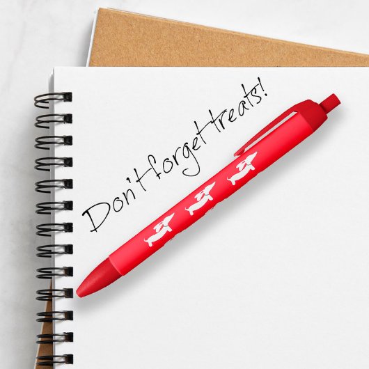 Stylo d'encre rouge Dachshund Wiener Chien