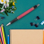 Stylo d'enseignant floral moderne brillant