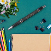 Stylo d'enseignant floral moderne brillant