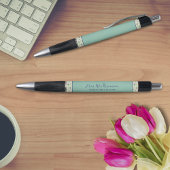 Stylo d'enseignant floral moderne brillant