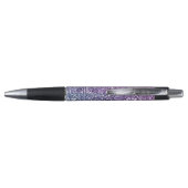 Stylo Design floral complexe dans les tons violets et bl (Dos)