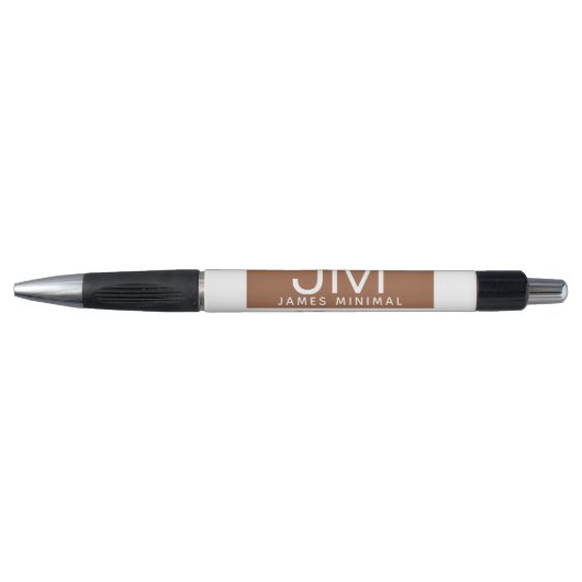 Stylo Design minimaliste professionnel moderne | Marron (Devant)