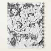 Stylo dessiné à la main des pavots rouges fleurs f (Dos)