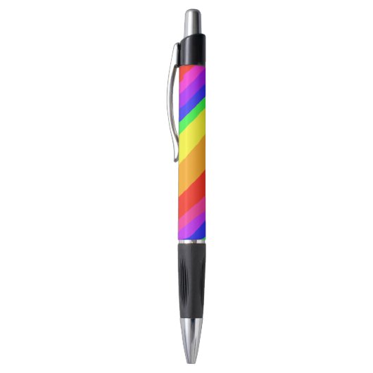 Stylo Diagonal Rainbow Stripes Motif (Haut (Vertical))