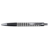 Stylo Diamant Noir et Blanc Motif Argyle (Dos)