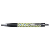 Stylo Diamants verts et bleus monogrammes Ikat Motif (Dos)