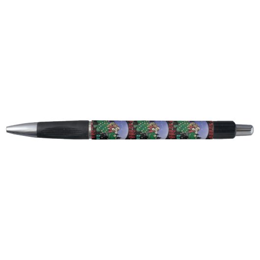 Stylo Dinosaure Santa Claus (Devant)
