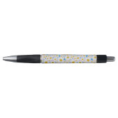 Stylo Ditzy Daisy Daisy sur Blue Custom Grip Pen (Devant)