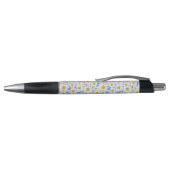 Stylo Ditzy Daisy Daisy sur Blue Custom Grip Pen (Haut)