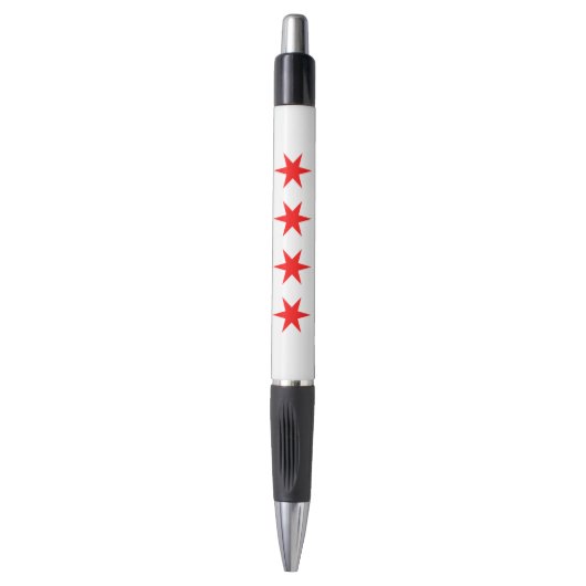 Stylo Drapeau de Chicago (Illinois) Pen (Devant (Vertical))