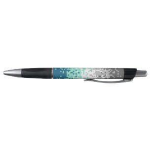 Stylo Drapeau de fierté frayromantique abstrait pixelisé
