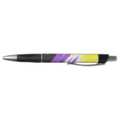 Stylo Drapeau de fierté non binaire funky grunge zigzag (Bas)