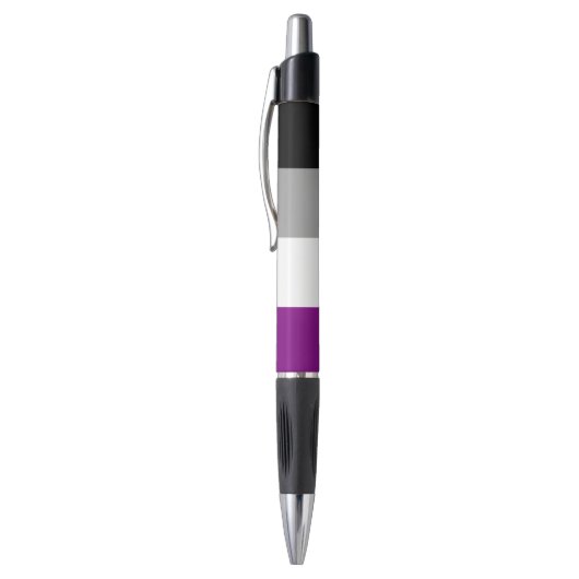Stylo Drapeau de la fierté asexuelle (Haut (Vertical))