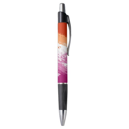 Stylo Drapeau de la fierté lesbienne Abstraite (Bas (Vertical))