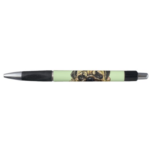 Stylo drôle avec chien Carlin (Devant)