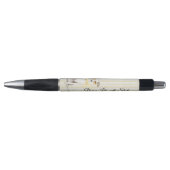 Stylo Écharpe Jaune Clair Rayures Chien Blanc (Devant)