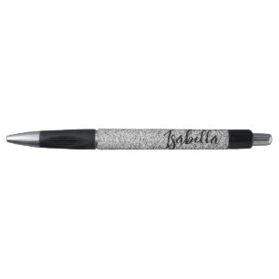 Stylo Éclaircissements de parties scintillant gris argen