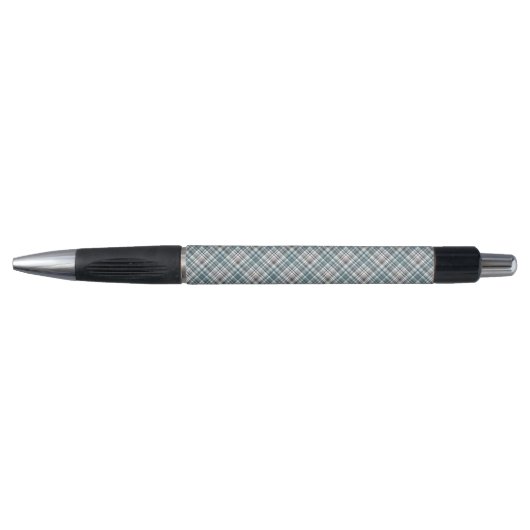 Stylo écossais, noir et blanc, tartan, élégant, classiqu (Devant)